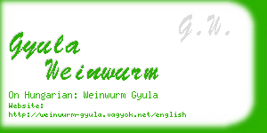 gyula weinwurm business card